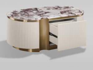 Miniaturka 3 - Stolik kawowy Eleganza z otwartą szufladą – wnętrze