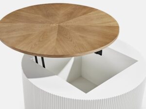 Miniaturka 2 - Stolik kawowy Eleganza z podniesionym blatem i otwartym schowkiem