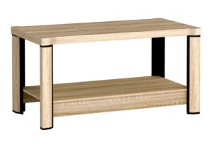 Miniaturka 2 - Stolik kawowy Kalmeo 120 cm Dąb sonoma, prostokątny blat i półka