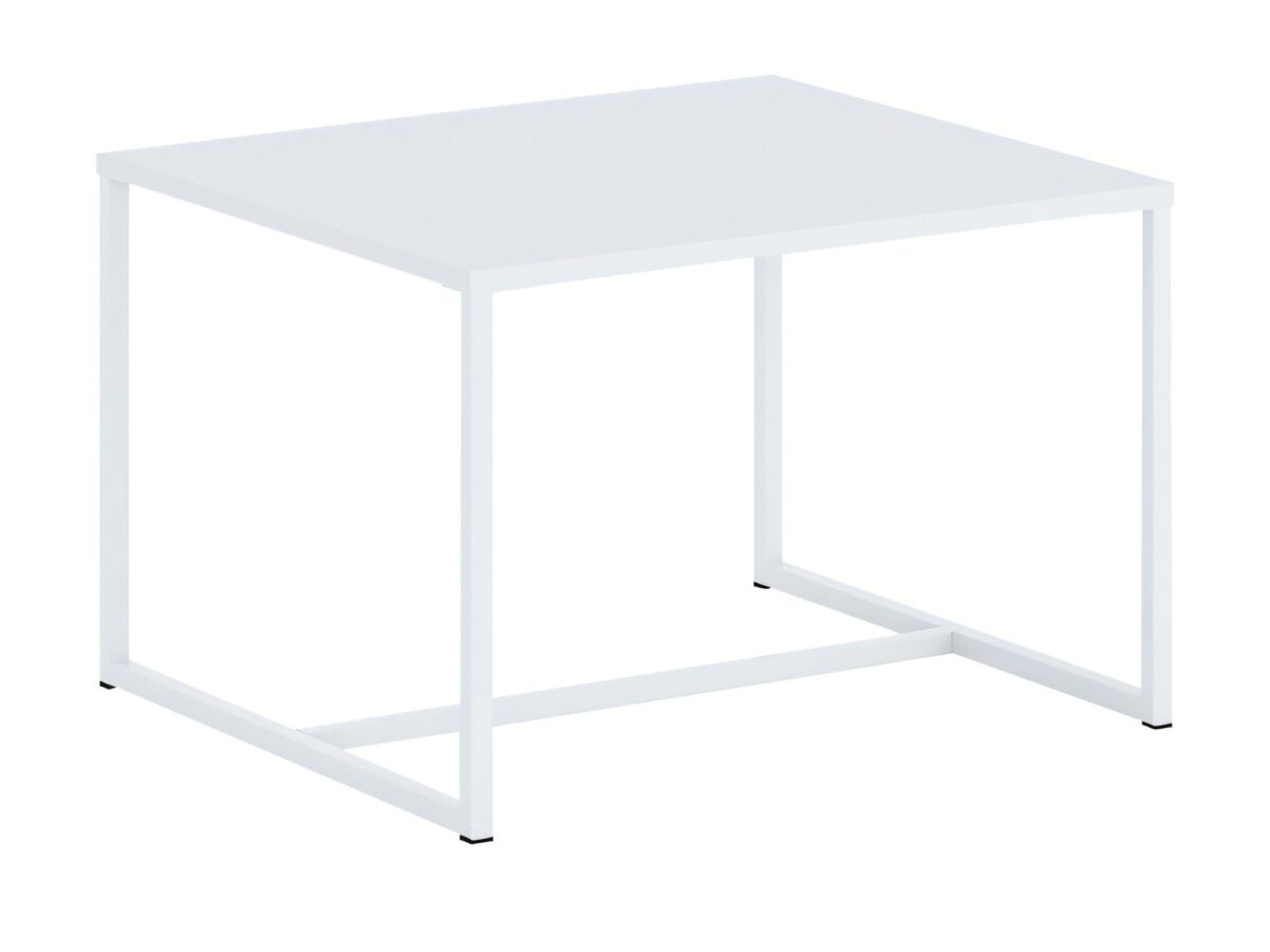 Stolik kawowy kwadratowy Marvento 67 × 67 cm biały