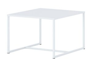 Miniaturka 1 - Biały stolik z metalowymi nogami w kształcie X