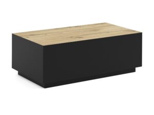 Miniaturka 2 - Stolik kawowy Morvane – blat dąb artisan, czarny stelaż
