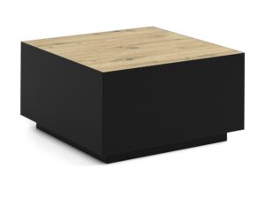 Miniaturka 2 - Stolik kawowy Quarvo – blat dąb artisan, czarny stelaż