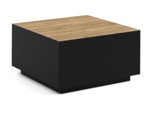 Miniaturka 3 - Stolik kawowy Quarvo – blat dąb craft złoty, czarny stelaż