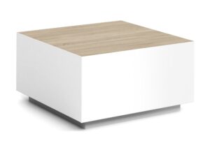 Miniaturka 5 - Stolik kawowy Quarvo – blat dąb sonoma, biały stelaż