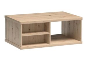 Miniaturka 5 - Stolik kawowy Sorenta dąb Artisan na cokole z otwartymi półkami