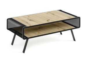 Miniaturka 2 - Stolik kawowy Torvella – blat dąb artisan, czarny stelaż