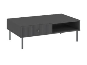 Miniaturka 2 - Stolik kawowy Vienaro 102 cm antracytowy z 2 szufladami