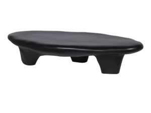 Miniaturka 6 - Stolik kawowy Virtus M85B czarny 120 cm z organicznym blatem – front