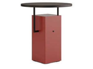 Miniaturka 3 - Stolik pomocniczy Arrovia 55 × 55 cm – kolor ceramiczna czerwień, widok na białym tle