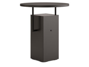 Miniaturka 2 - Stolik pomocniczy Arrovia 55 × 55 cm – kolor czarny matowy, widok na białym tle