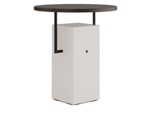 Miniaturka 5 - Stolik pomocniczy Arrovia 55 × 55 cm – kolor perłowa biel, widok na białym tle