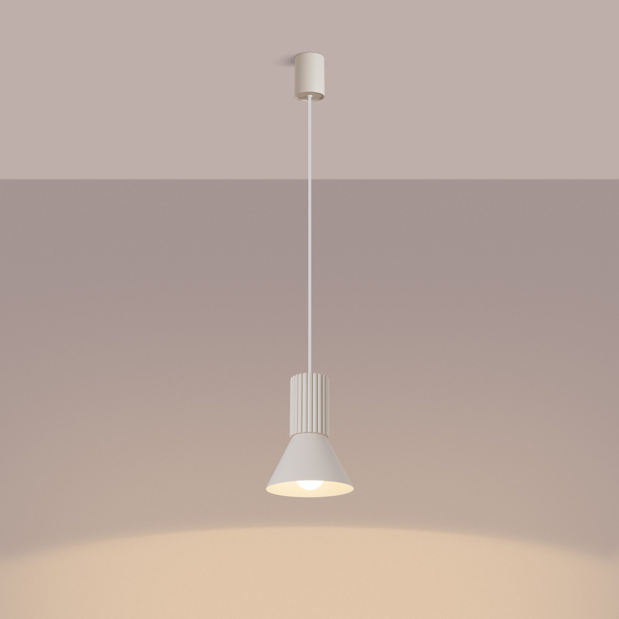 Stożkowa lampa wisząca Avelira 14 cm w drugiej aranżacji