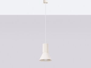 Miniaturka 26 - Stożkowa lampa wisząca Avelira 14 cm beżowy na jasnym tle