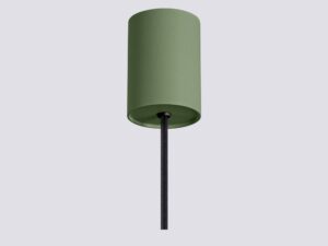 Miniaturka 22 - Stożkowa lampa wisząca Avelira 14 cm beżowy + zielony oliwkowy – sufitówka