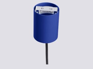 Miniaturka 13 - Stożkowa lampa wisząca Avelira 14 cm biały + ultramaryna – wnętrze sufitówki