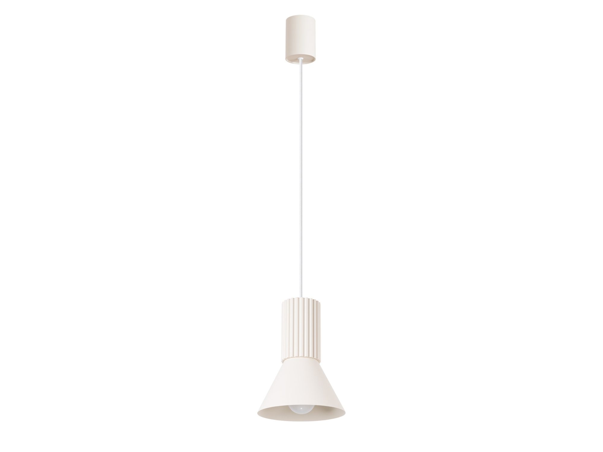 Stożkowa lampa wisząca Avelira 14 cm detal klosza