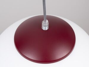 Miniaturka 54 - Stylowa lampa wisząca 40 cm burgund – kołpak klosza z bliska