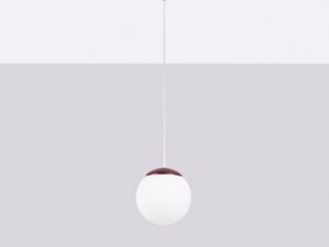 Miniaturka 51 - Stylowa lampa wisząca 40 cm burgund we wnętrzu