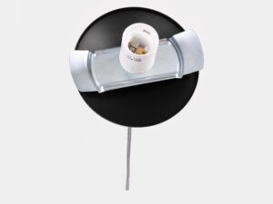 Miniaturka 59 - Stylowa lampa wisząca 40 cm czarny – detal podsufitki z oprawką