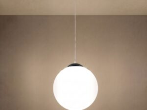 Miniaturka 55 - Stylowa lampa wisząca 40 cm czarny z włączonym światłem