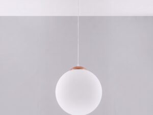 Miniaturka 35 - Stylowa lampa wisząca 40 cm ochra czerwona na jasnym tle