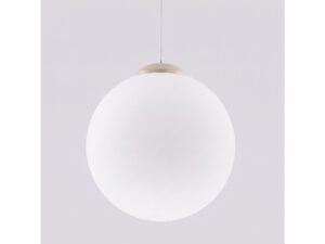 Miniaturka 46 - Stylowa lampa wisząca 40 cm taupe – detal szklanego klosza