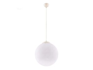Miniaturka 28 - Beżowa lampa wisząca UGO 40 z kulistym kloszem