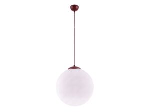 Miniaturka 23 - Burgundowa lampa wisząca UGO 40 z kulistym kloszem