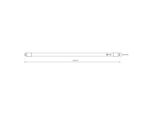 Miniaturka 4 - Świetlówka LED G13 120 cm – rysunek długość 1200 mm i średnica 27,8 mm