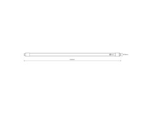 Miniaturka 3 - Schemat świetlówki LED G13 – długość 150 cm i średnica 27,8 mm