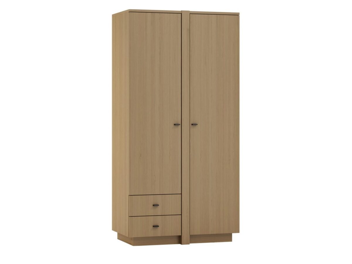 Szafa dwudrzwiowa z 2 szufladami Katvero 100 cm