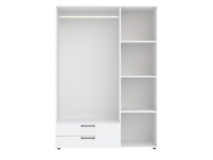 Miniaturka 1 - Biała szafka z LED i szufladami
