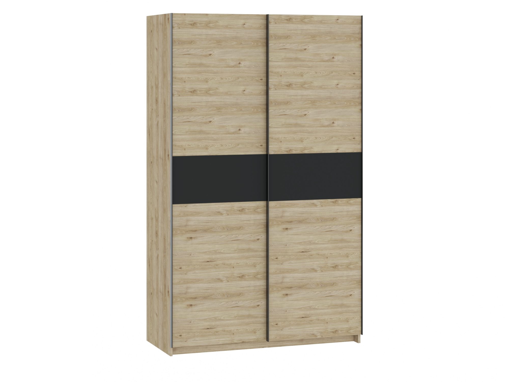 Szafa Breviano 122 cm Hickory Jackson i antracyt – zamknięte fronty