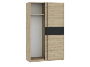 Miniaturka 13 - Szafa Breviano 122 cm Hickory Jackson i antracyt – otwarte skrzydło
