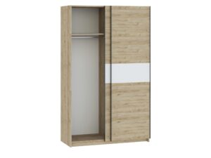 Miniaturka 14 - Szafa Breviano 122 cm Hickory Jackson i biały – otwarte skrzydło