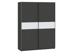 Miniaturka 30 - Szafa Breviano 151 cm antracyt i biały z przodu