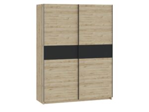 Miniaturka 5 - Szafa Breviano 151 cm Hickory Jackson i antracyt – zamknięte fronty