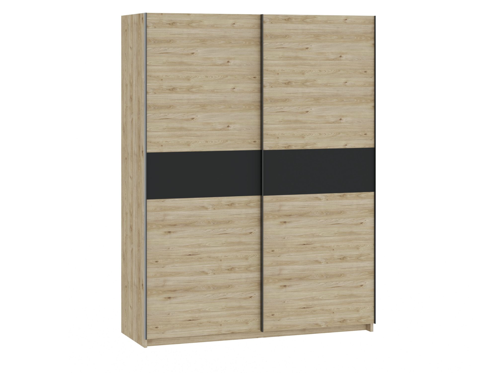 Szafa Breviano 151 cm Hickory Jackson i antracyt – zamknięte fronty