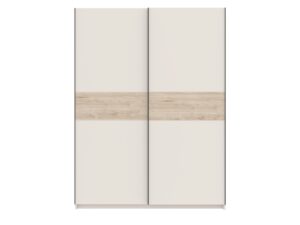 Miniaturka 9 - Szafa Breviano 151 cm kaszmir i Hickory Jackson – zamknięte drzwi widziane z przodu