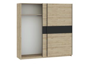 Miniaturka 21 - Szafa Breviano 200 cm Hickory Jackson i antracyt – otwarte wnętrze