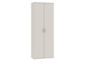 Miniaturka 2 - Szafa dwudrzwiowa Clarento 69 cm kaszmir – zamknięte fronty i dwa metalowe uchwyty