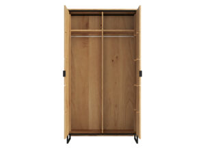 Miniaturka 2 - Szafa dębowa Kongaro 203 cm loft czarno-dębowa – zdjęcie 3