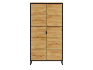 Miniaturka 3 - Szafa dębowa Kongaro 203 cm loft czarno-dębowa – zdjęcie 4