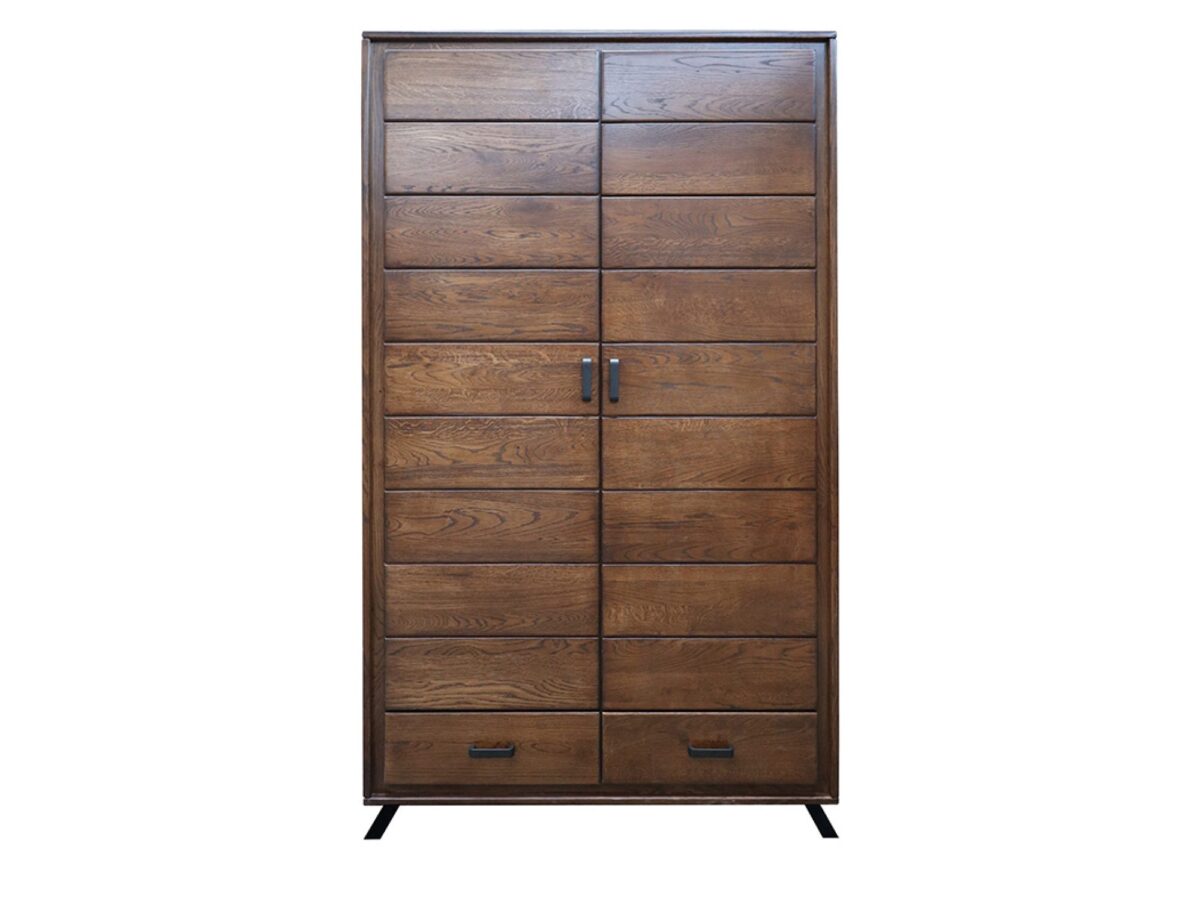 Szafa Dwudrzwiowa z Litego Drewna ALAMOS LOFT 112 cm