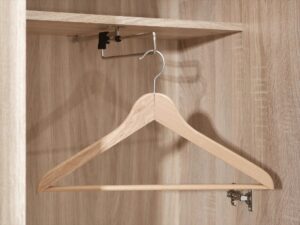 Miniaturka 2 - Szafa dwudrzwiowa z szufladą Arvello 60 cm dąb Sonoma – wieszak drewniany w szafie jasnobrązowej