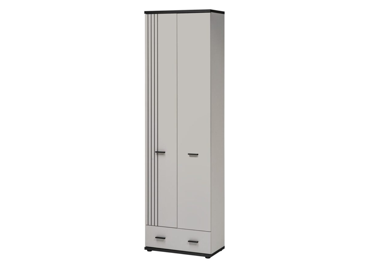 Szafa dwudrzwiowa z szufladą Havoro 60 cm kaszmir czarny