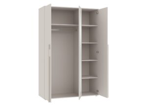 Miniaturka 1 - Szafa Elzaro 135 cm kaszmir z otwartym wnętrzem i półkami