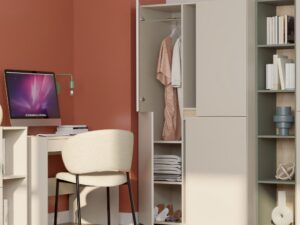 Miniaturka 3 - Szafa czterodrzwiowa Lenzaro 100 cm kaszmir dąb – zdjęcie 4