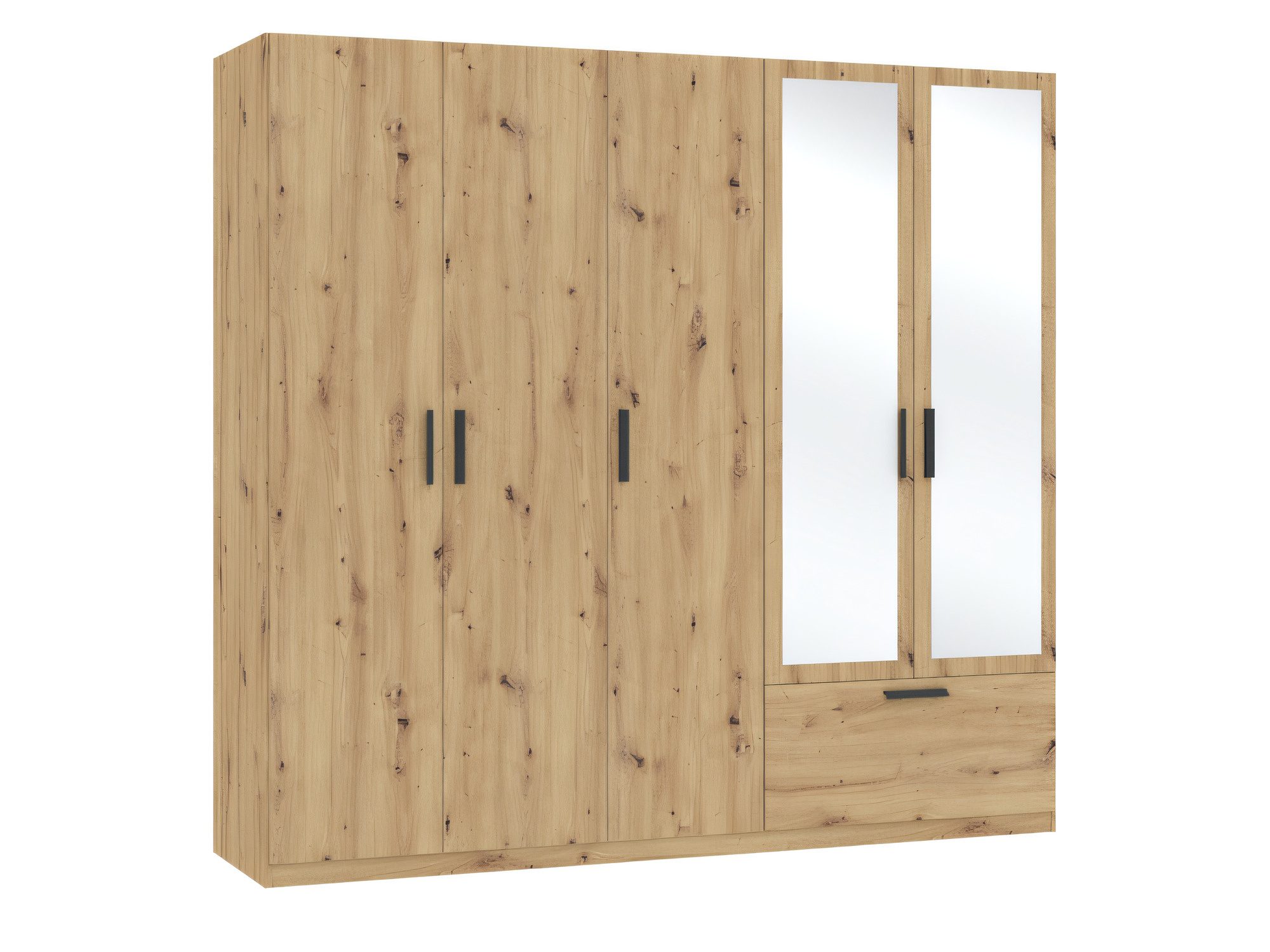 Szafa Litano 225 cm dąb Artisan z lustrem